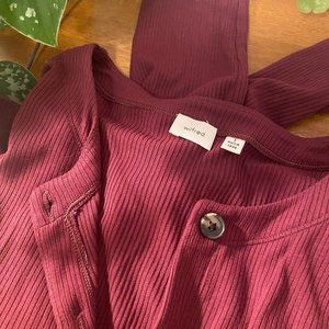 Aritzia - Wildfred - Button Front Cropped Long Sleeve